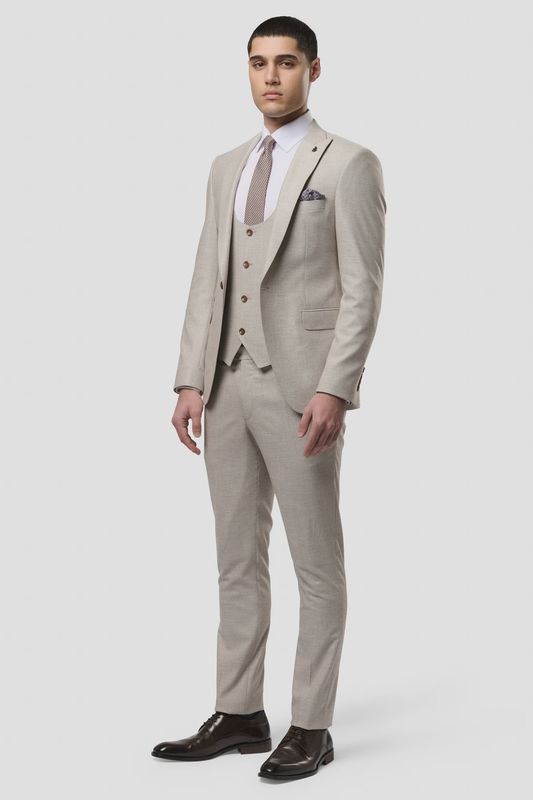 NICKY TRAVIS 3PC SUIT STONE