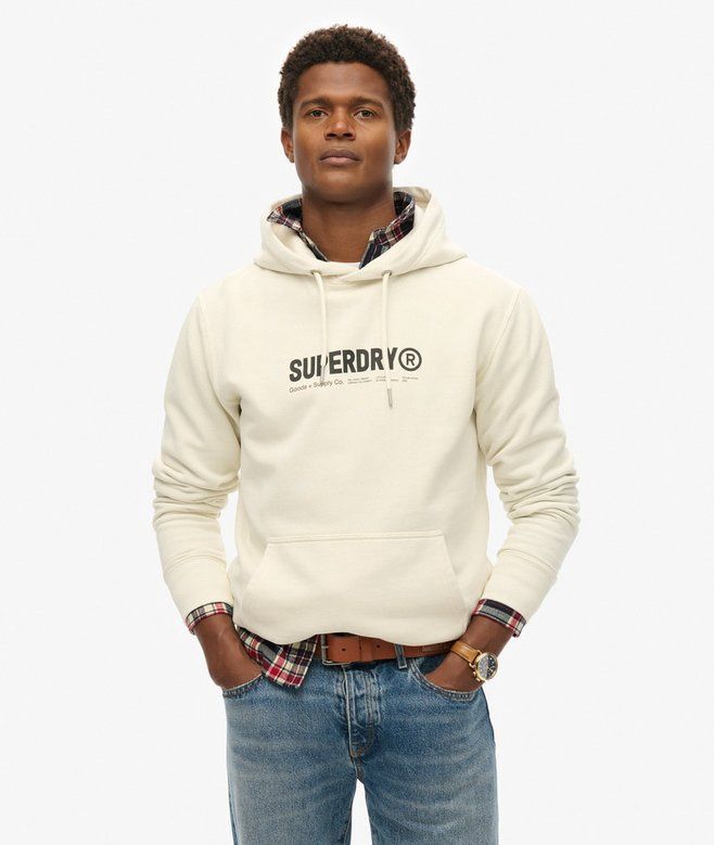 SUPERDRY UTILITY SPORT HOOD NEW CHALK WHITE M2014037A