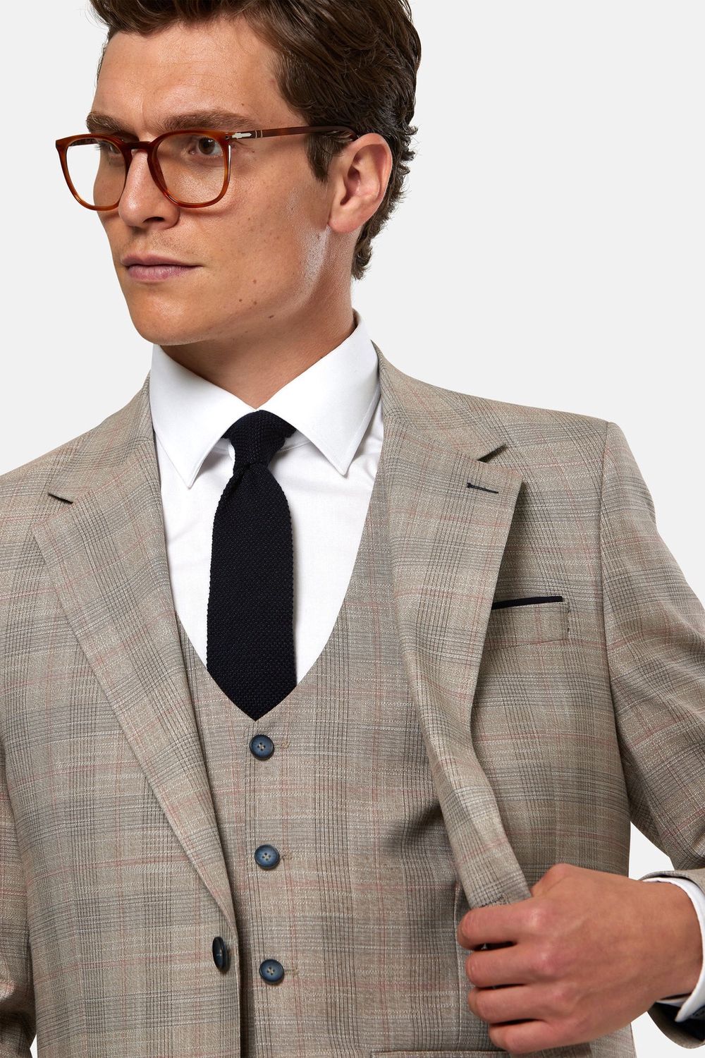 MANGUSTA TAILORED FIT WAISTCOAT STONE