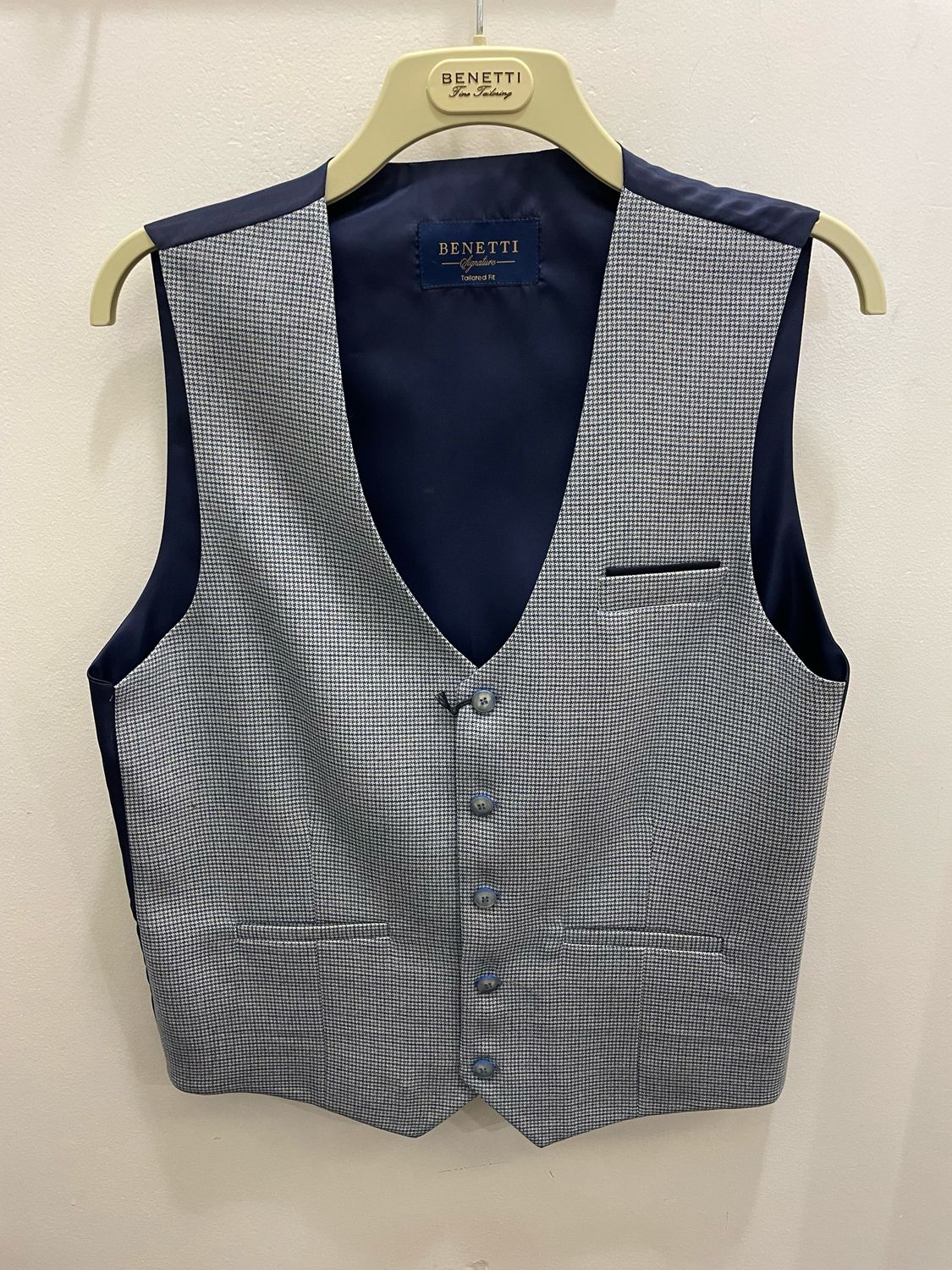 CHRISTY TAILORED FIT WAISTCOAT BLUE