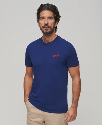SUPERDRY ESSENTIAL LOGO EMB TEE SUPERMARINE NAVY M1011245A