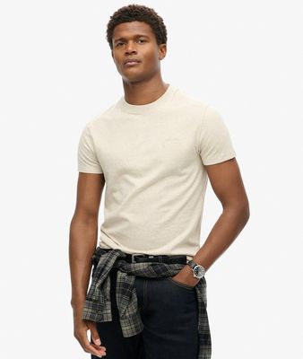 SUPERDRY ESSENTIAL LOGO EMB TEE OAT CREAM MARL  M1011245A