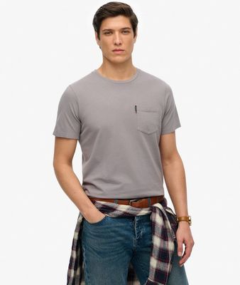 SUPERDRY CLASSIC ESSENTIAL POCKET TEE WASHED SLATE GREY M1012206A