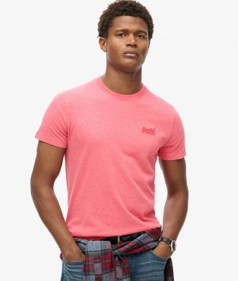 SUPERDRY ESSENTIAL LOGO EMB TEE PUNCH PINK MARL M1011245A
