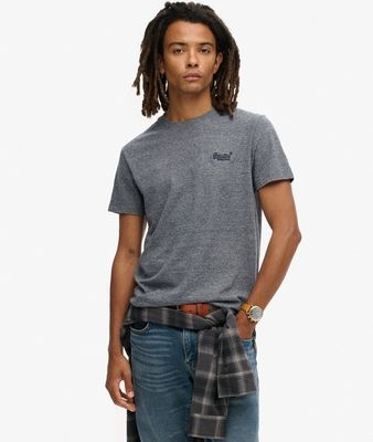 SUPERDRY ESSENTIAL LOGO EMB TEE ECLIPSE NAVY/GREY MARL FEEDER M1011245A