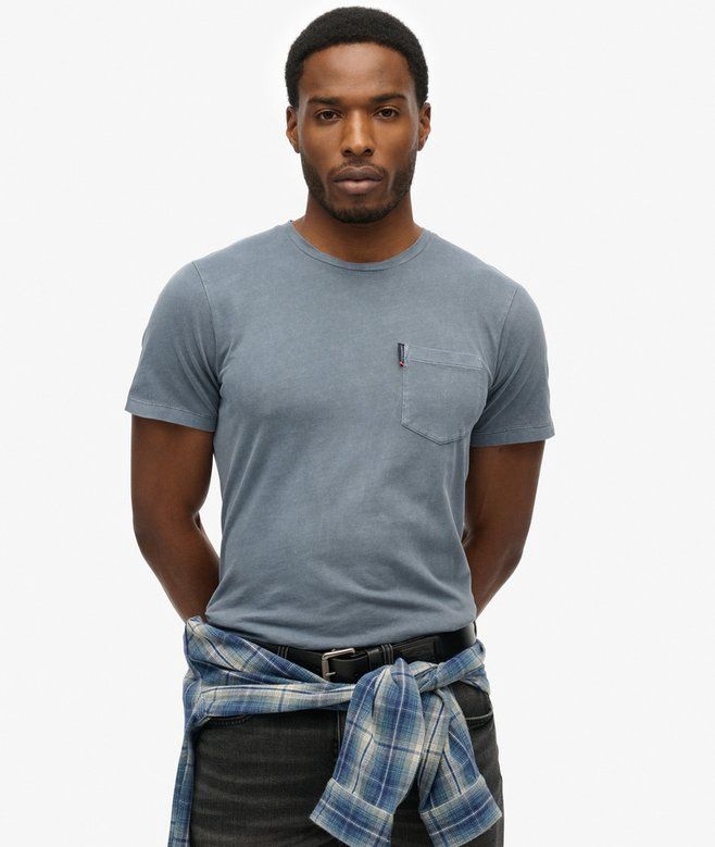 SUPERDRY CLASSIC ESSENTIAL POCKET TEE WASHED FADED NAVY M1012206A