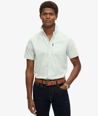 SUPERDRY OXFORD S/S SHIRT LIGHT GREEN M4010944A