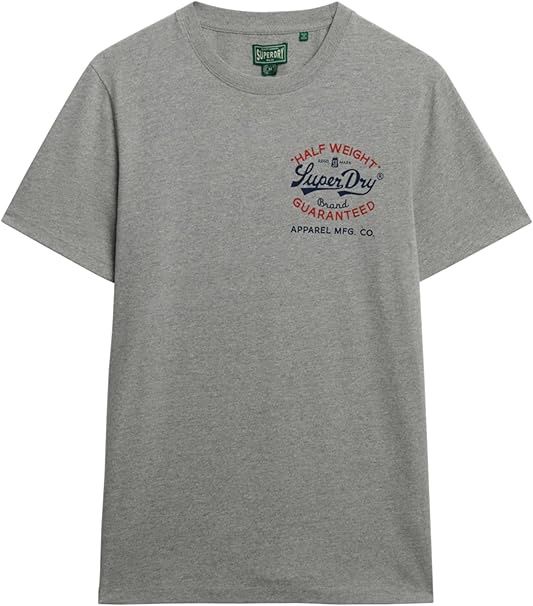 SUPERDRY VINTAGE WORKWEAR RELAXED TEE LIGHT GREY TRUE GRIT M1012183A