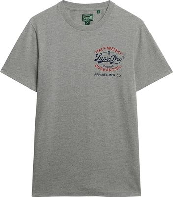 SUPERDRY VINTAGE WORKWEAR RELAXED TEE LIGHT GREY TRUE GRIT M1012183A