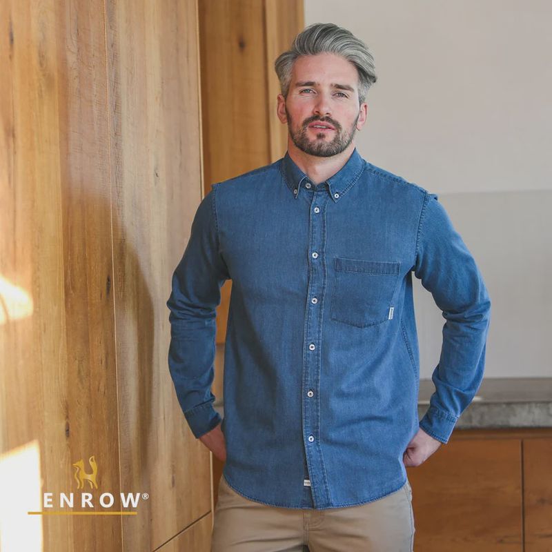 KR8 04894 KEENAN DENIM SHIRT MID BLUE