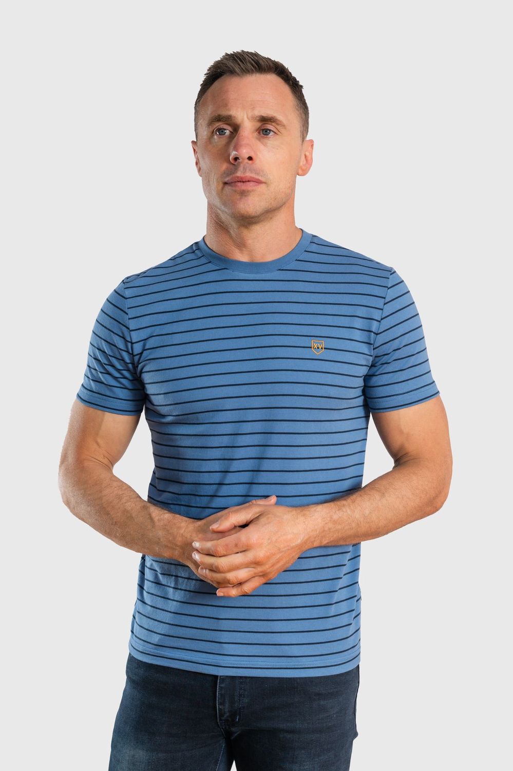 LONGHORNS TEE NEAR DENIM STRIPE