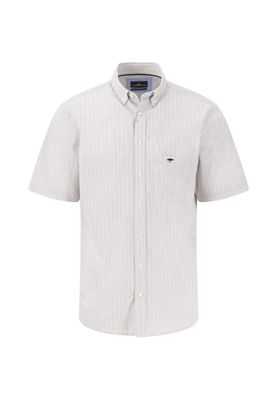 1504 6121 FYNCH HATTON SHIRT COL 112 MINIMAL POPLIN PRINT VIVID YELLOW