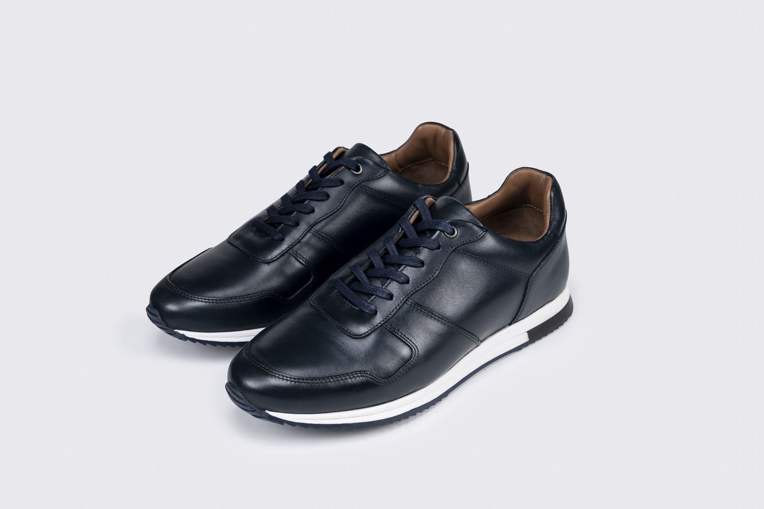 OLIVER 21052 LEATHER TRAINER NAVY