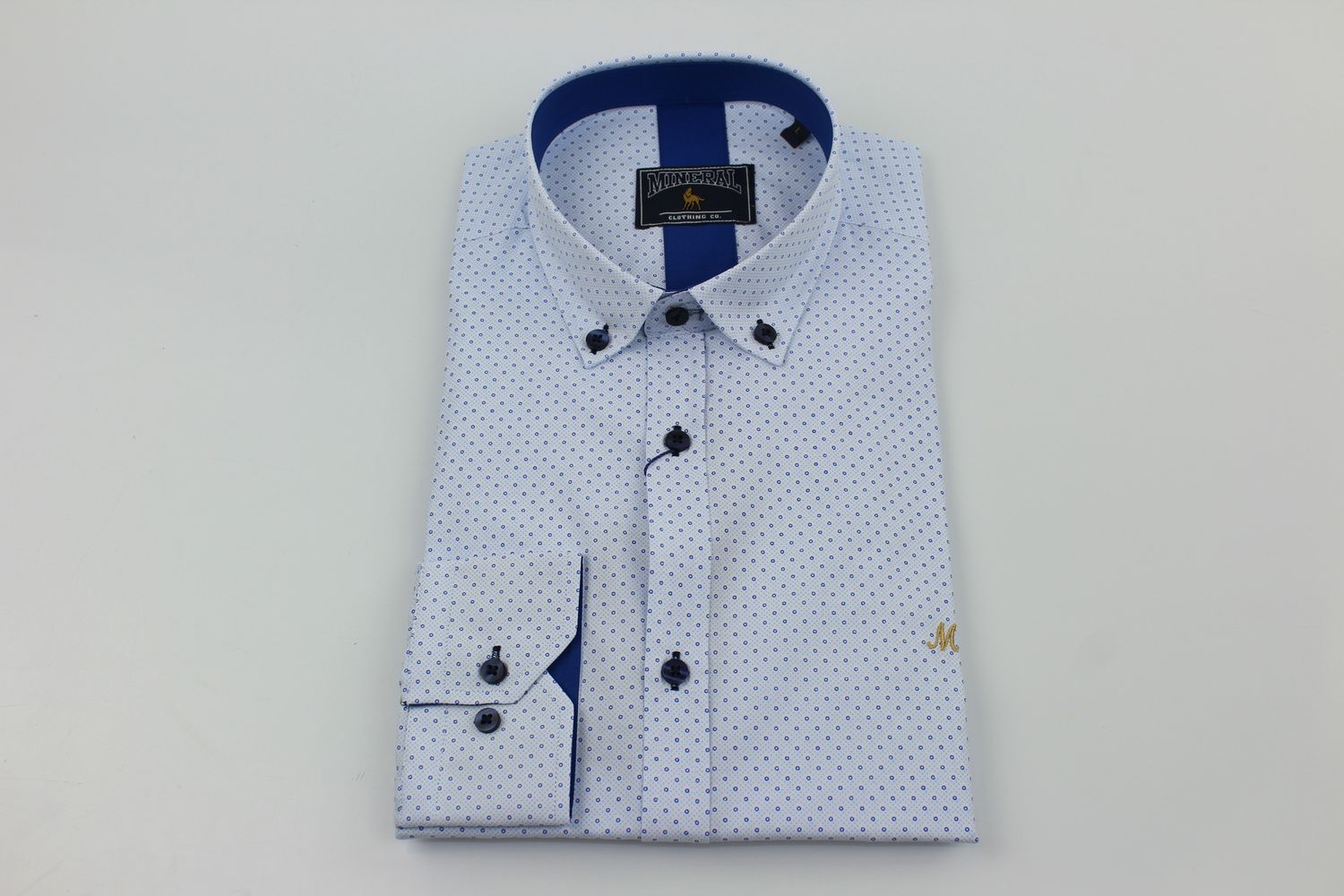 ML252238 KAZAR LS PRINT SHIRT SKY