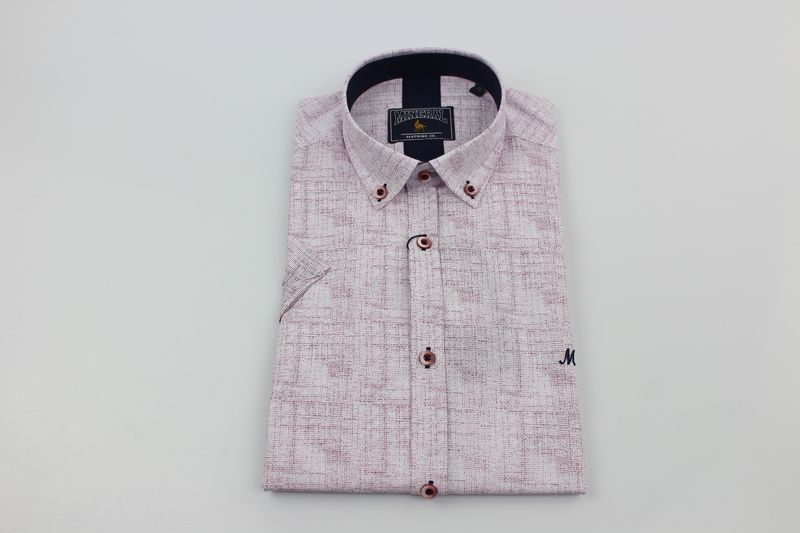 ML273151 SQUAT SS PRINT SHIRT BURGUNDY