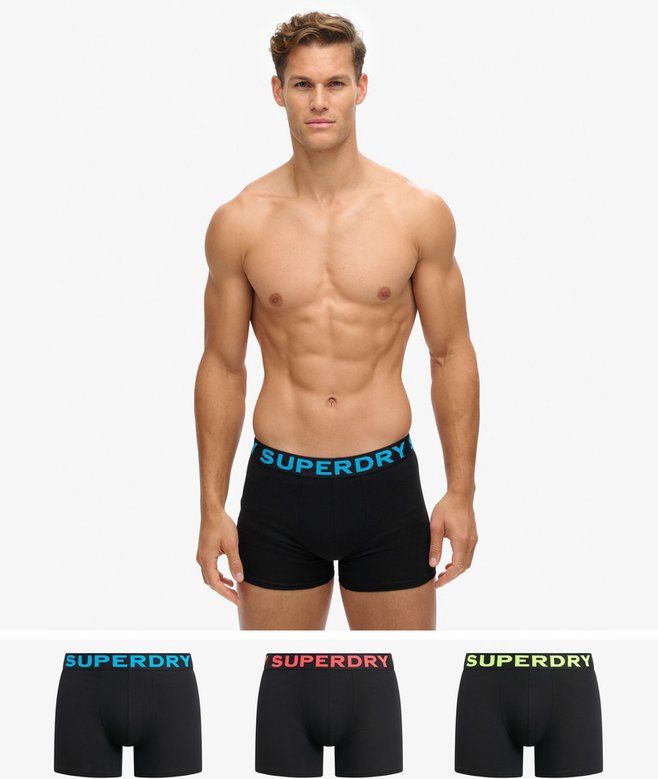 SUPERDRY BOXER TRIPLE PACK BLACK/NEON  M3110452B