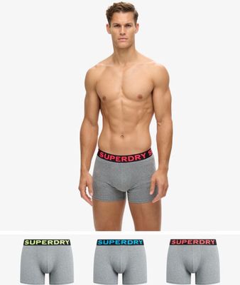 SUPERDRY BOXER TRIPLE PACK GREY MARL M3110452B