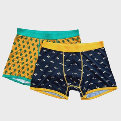 SWOLE PANDA BOXERS TWIN  BUMBLEBEES/CACTUS