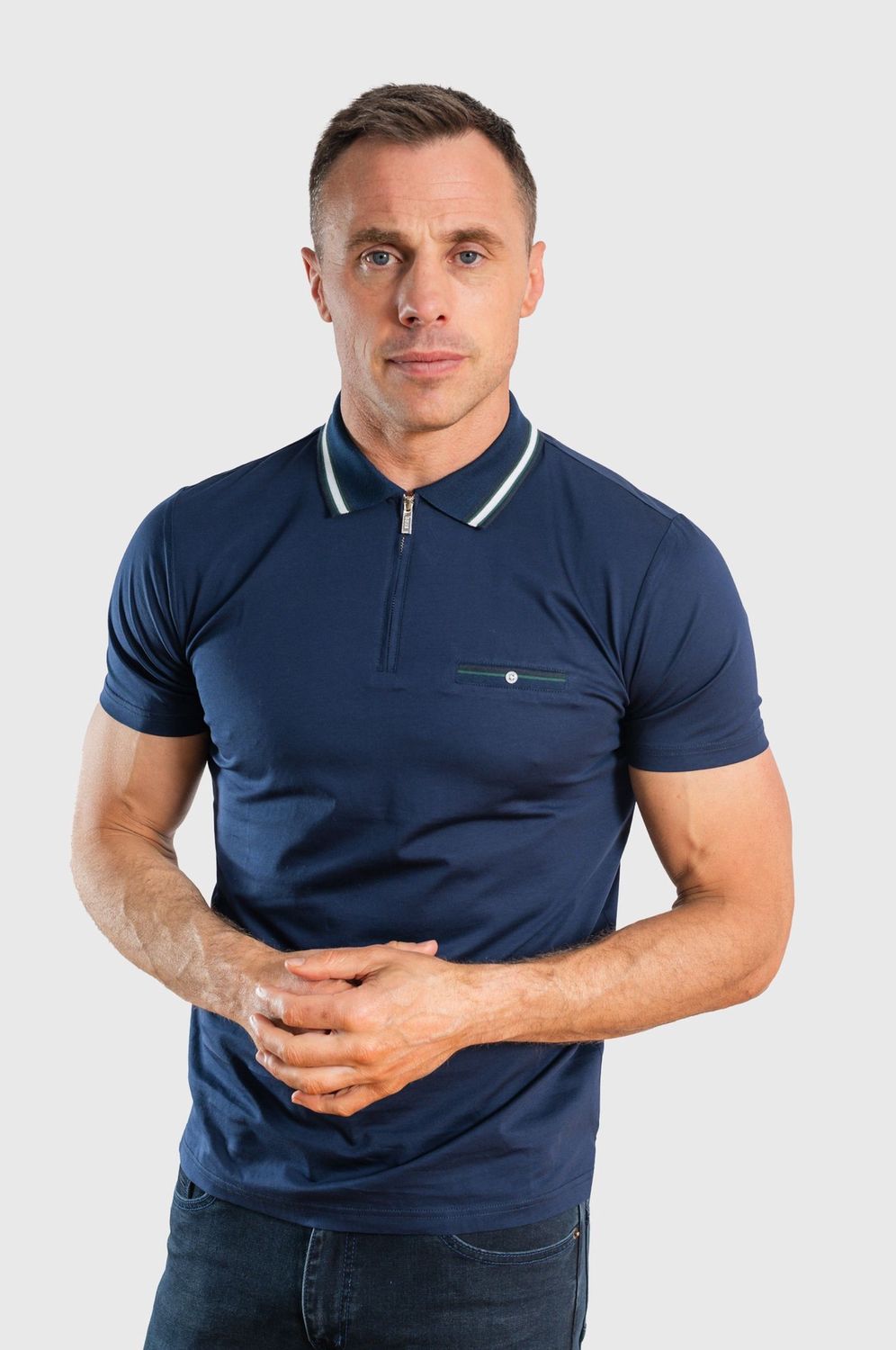 TASMANIA 1/4 ZIP CLASSIC NAVY
