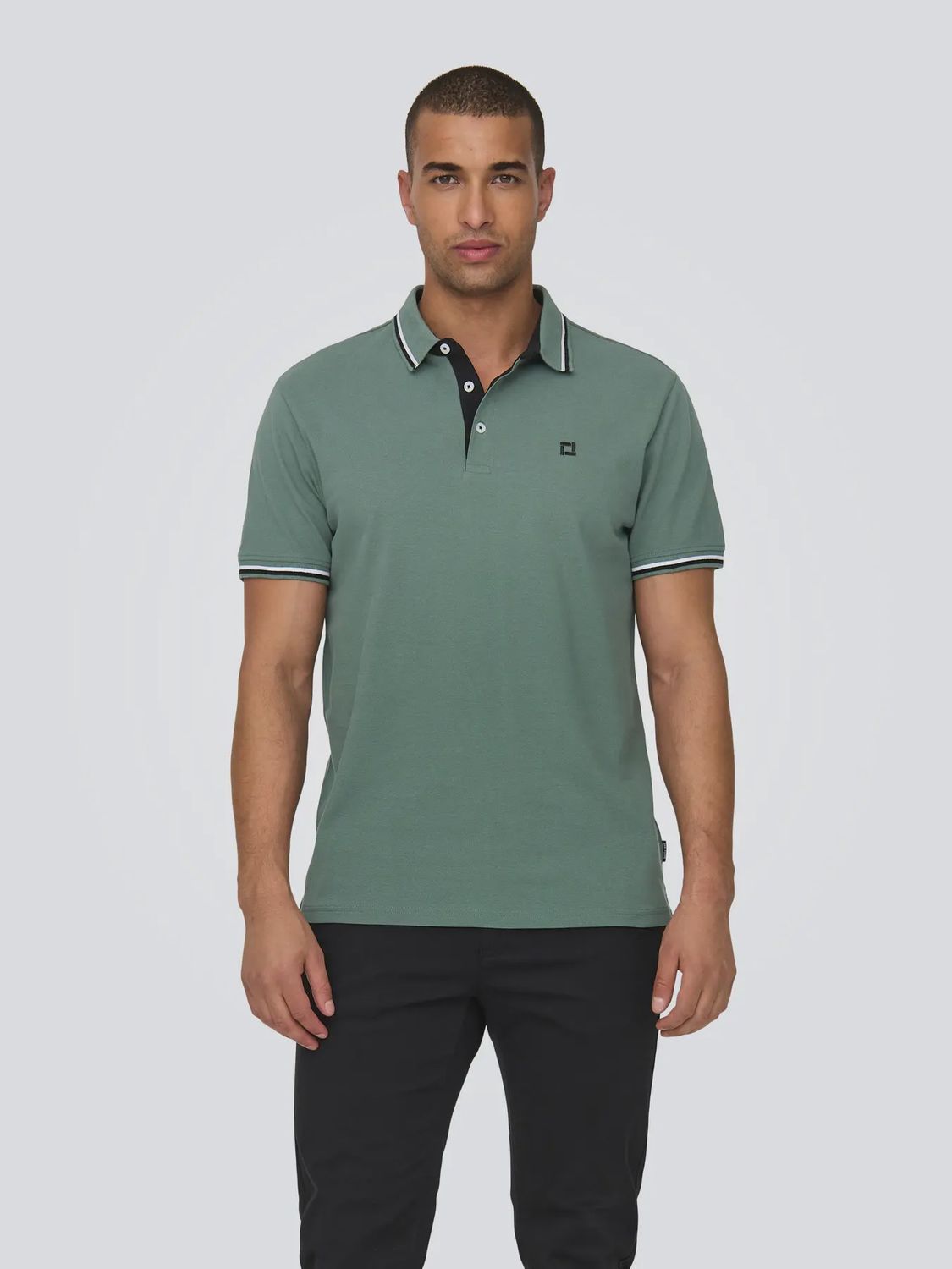 ONSFLETCHER SLIM SS POLO DARK FOREST 22024827