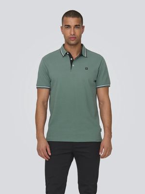 ONSFLETCHER SLIM SS POLO DARK FOREST 22024827