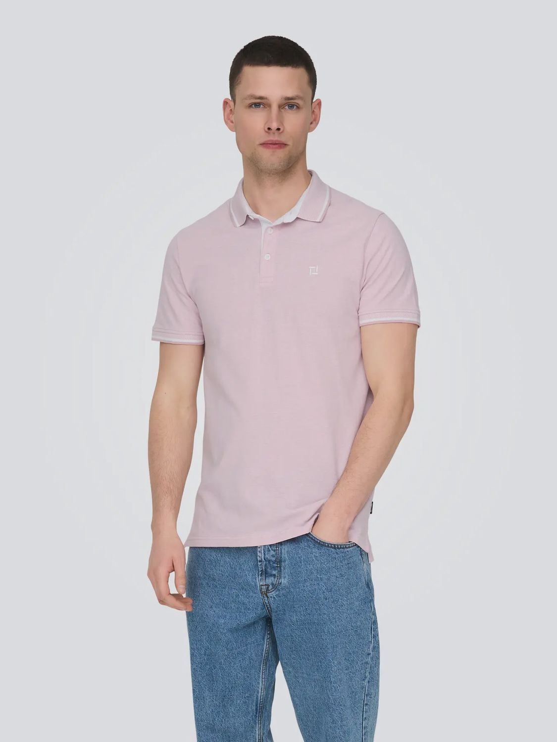 ONSFLETCHER SLIM SS POLO ZEPHYR/MELANGE 22024827