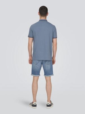 ONSFLETCHER SLIM SS POLO FLINT STONE 22024827