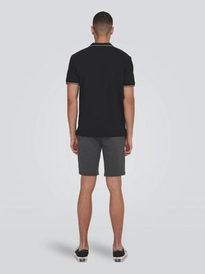 ONSFLETCHER SLIM SS POLO BLACK/BRIGHT WHITE 22024827