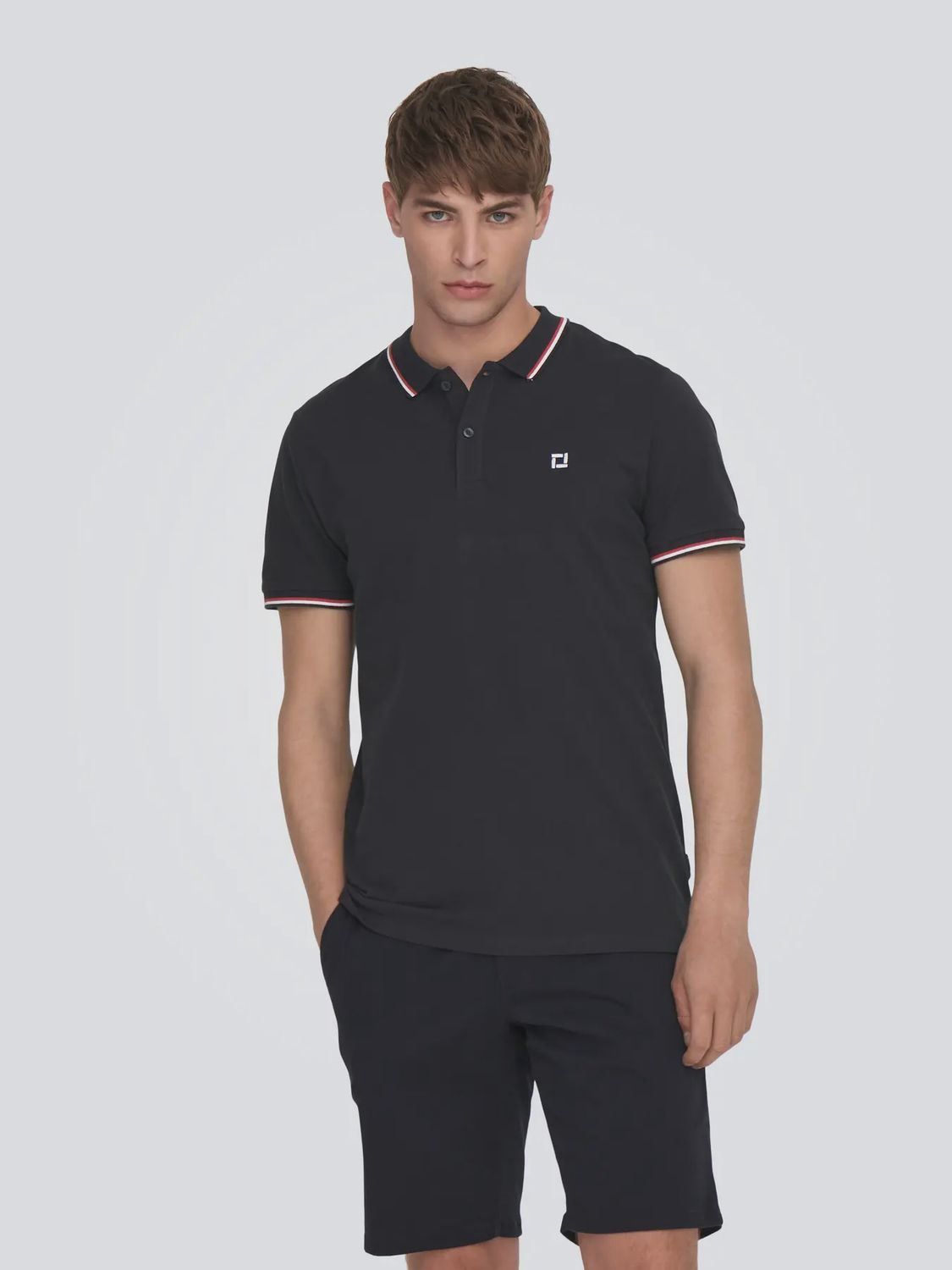 ONSFLETCHER SLIM SS POLO DARK NAVY/BRIGHT WHITE 22024827
