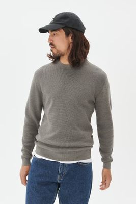 30207195 MALAGOON O NECK KNIT 300271 MEDIUM GREY MELANGE