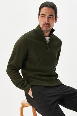 30207192 MALAGOON Z 1/4 ZIP 190509 DARK FOREST
