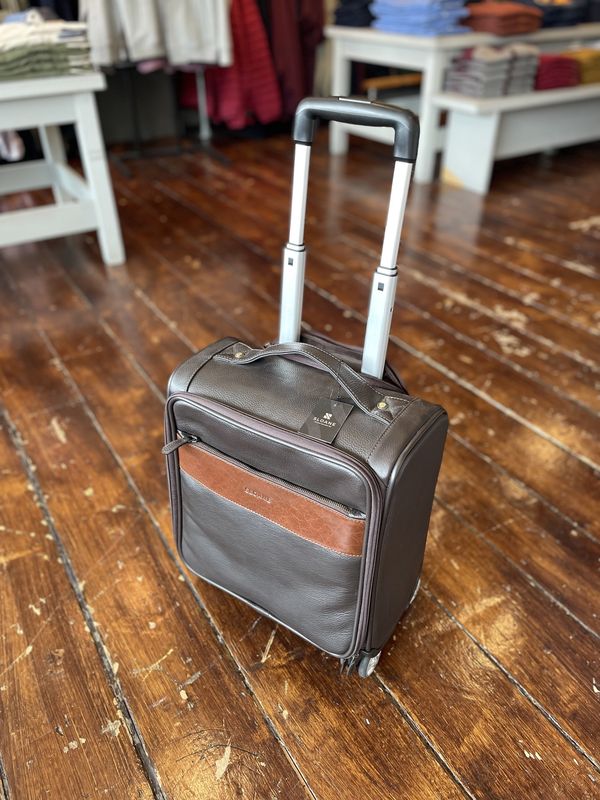 SLOANE LEATHER TROLLY BAG BROWN/CHESTNUT 21084