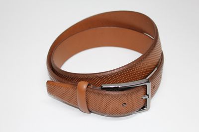 COPPER LEATHER PINHOLE BELT SWBL1003 DARK TAN
