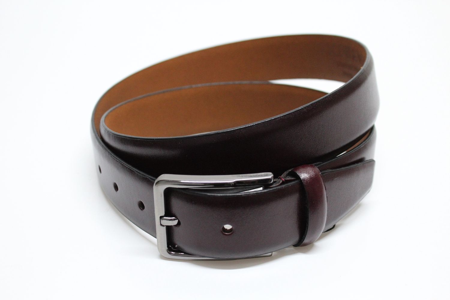 CYPRUS LEATHER TROUSER BELT SWBL 1004 BURGUNDY