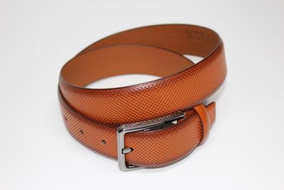 COPPER LEATHER PINHOLE BELT SWBL1003 LIGHT TAN