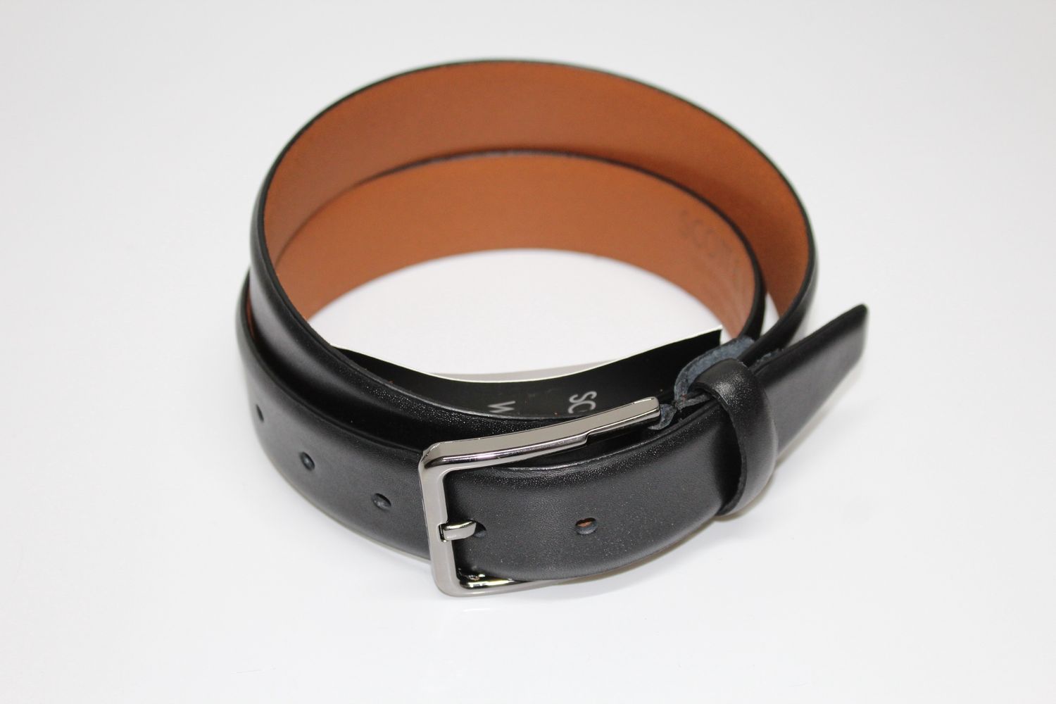 CYPRUS LEATHER TROUSER BELT SWBL 1004 BLACK
