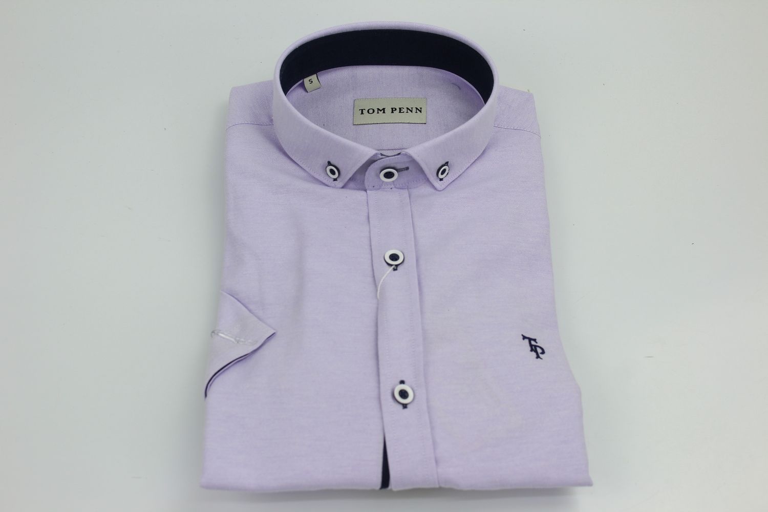 TOM PENN S/S SHIRT OXFORD LILAC TP828