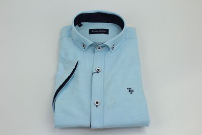 TOM PENN S/S SHIRT OXFORD OCEAN TP828
