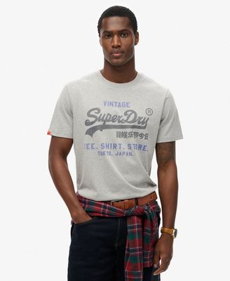 SUPERDRY VL HERITAGE RELAXED TEE COLLEGE GREY MARL M1012216A