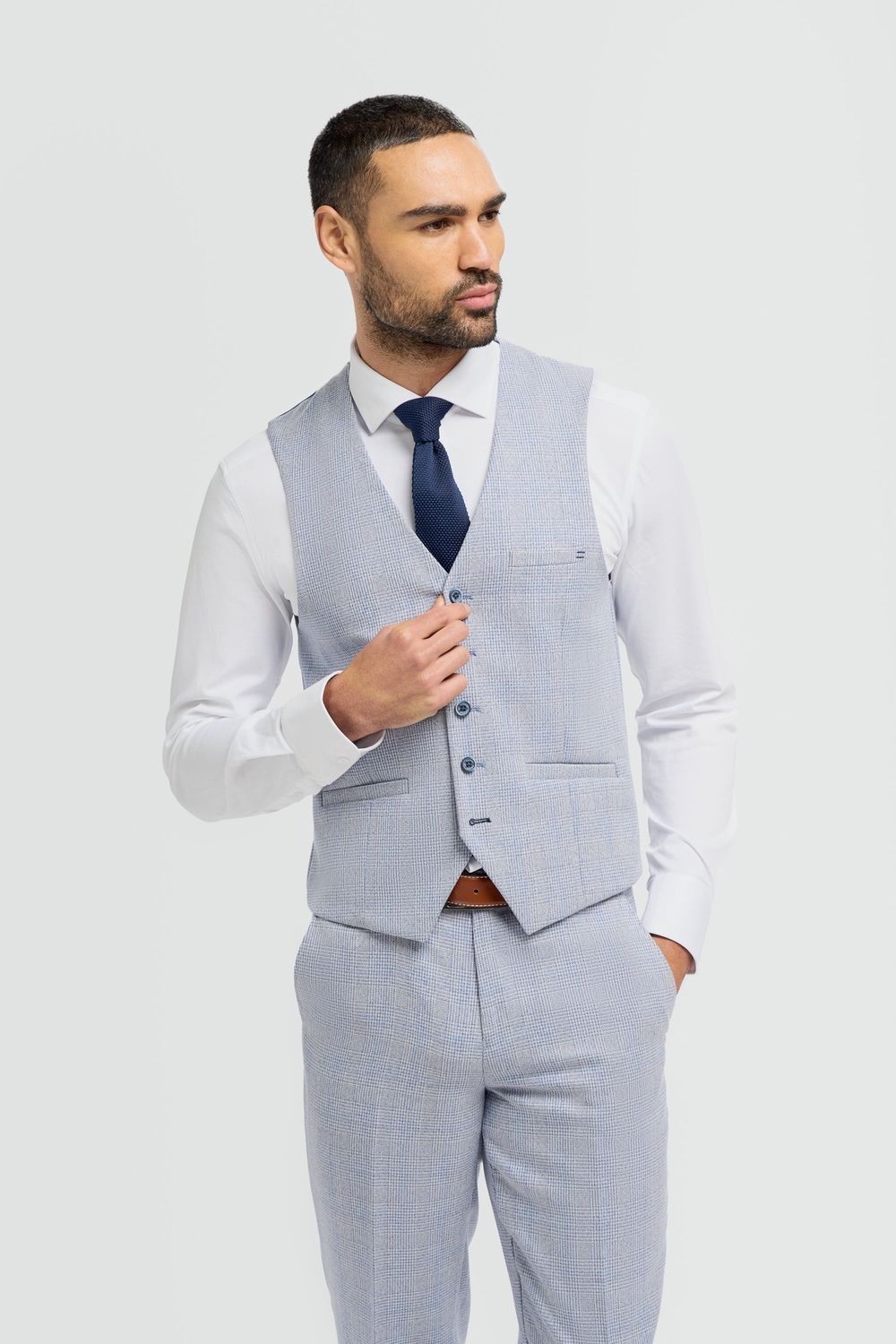 MENS CARIDI WAISTCOAT SKY