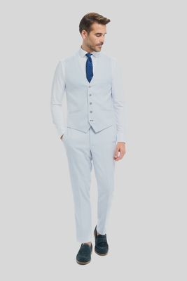 MENS TROPEZ WAISTCOAT SKY