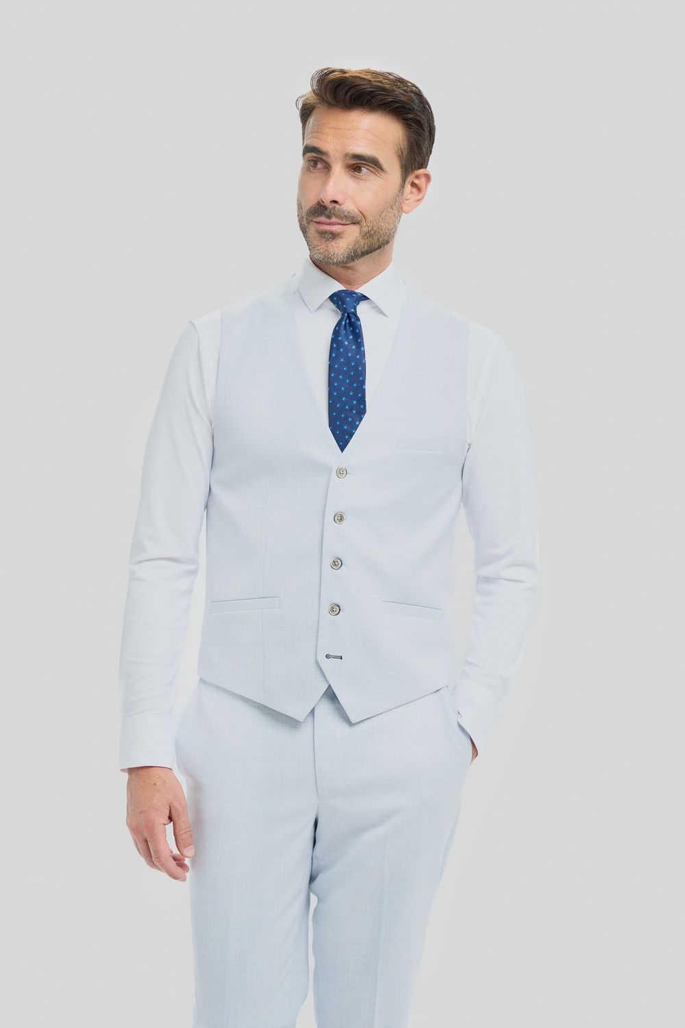 MENS TROPEZ WAISTCOAT SKY