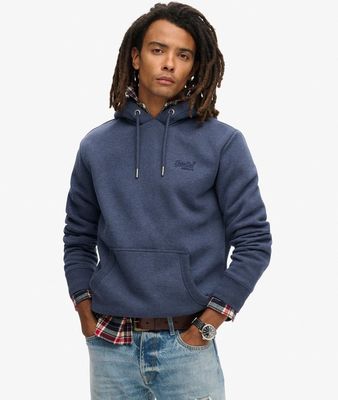 SUPERDRY ESSENTIAL LOGO HODDIE HB HERITAGE NAVY MARL NEW
