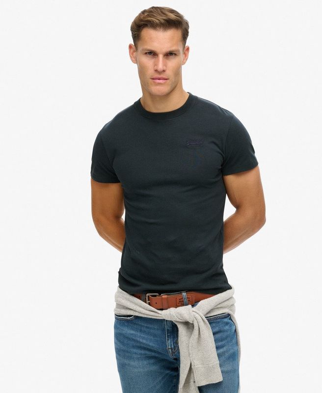 SUPERDRY ESSENTIAL LOGO EMB TEE ECLIPSE NAVY M1011245A