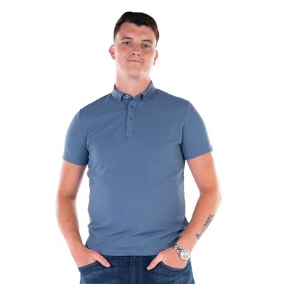 SWSJ5346 BAIRD SS JAQUARD POLO INDIGO
