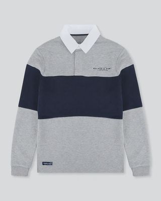 WALKER &amp; HUNT DENZEL GREY RUGBY SHIRT 007 - 010