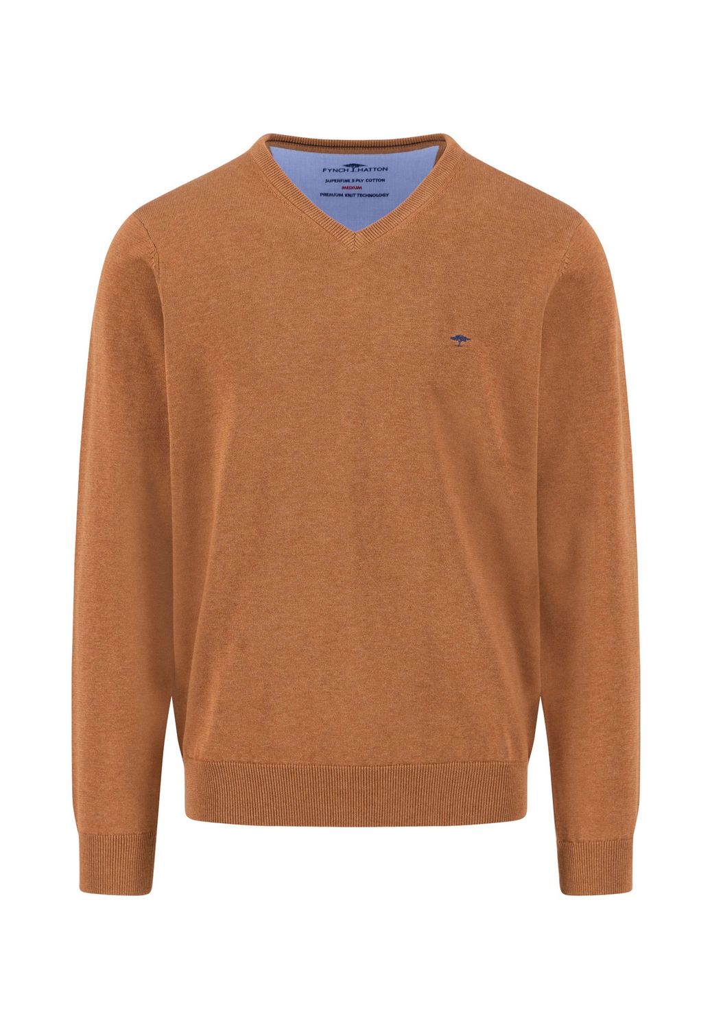 1514 211 FYNCH HATTON V NECK SUPERFINE 804 HAZEL