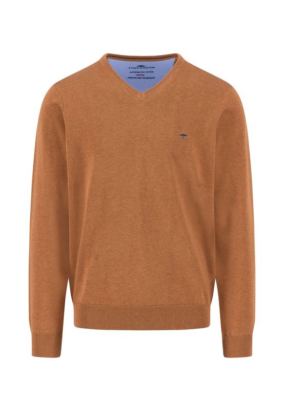 1514 211 FYNCH HATTON V NECK SUPERFINE 804 HAZEL
