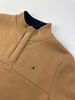 ML301581 RIDLEY 1/4 ZIPFUNNEL NECK DARK STONE
