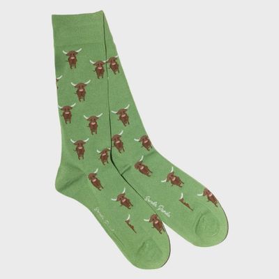 SWOLE PANDA SP468 HIGHLAND COW SOCKS